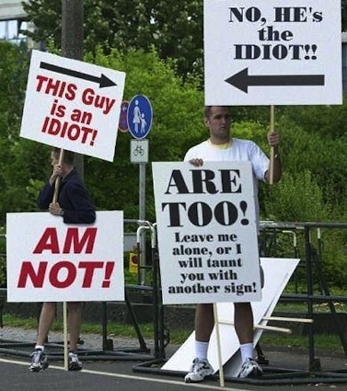 Idiot Signs